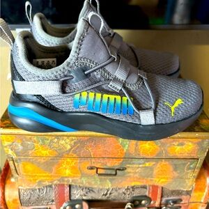 Sneakers puma grey blue green slip on